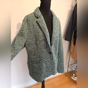 Land's End Green Marle Fleece Blazer L